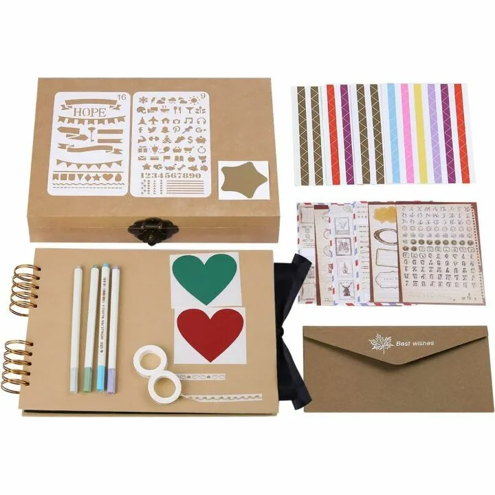 Handmade Scrapbook - 80 Black Pages DIY Album Set