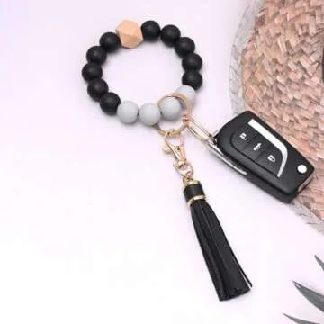 Stylish BAOSIWA Women Silicone Keychain Bracelet