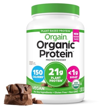 Orgain Organic Vegan Protein Powder Creamy Chocolate Fudge