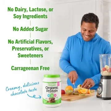 Orgain Organic Vegan Protein Powder Creamy Chocolate Fudge