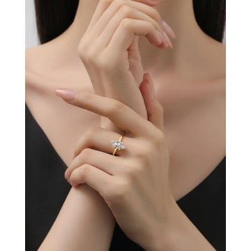 RURULUYA Marquise Cut Engagement Ring - Elegant & Affordable