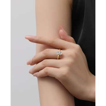 RURULUYA Marquise Cut Engagement Ring - Elegant & Affordable