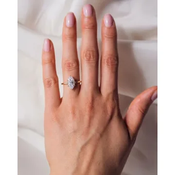 RURULUYA Marquise Cut Engagement Ring - Elegant & Affordable
