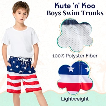 Kute 'n' Koo Boys Swim Trunks – Stylish Quick Dry Boardshorts