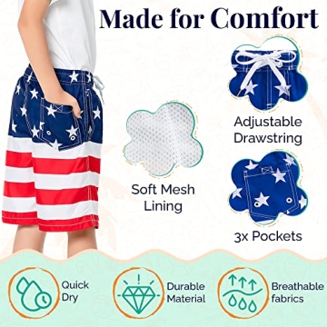 Kute 'n' Koo Boys Swim Trunks – Stylish Quick Dry Boardshorts