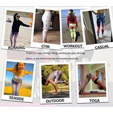 Chisportate Women High Waist Yoga Legging Power Flex Tummy Control Workout Stretch Sport Yoga Pants for Gym Exercise Fitness