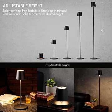 O’Bright Sandy- Cordless LED Floor Lamp for Outdoor/Indoor, Rechargeable, Water Resistant, Dimmabl...