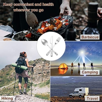 KINLINK 4-in-1 Camping Utensils Set for Outdoor Adventures
