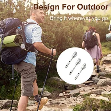 KINLINK 4-in-1 Camping Utensils Set for Outdoor Adventures