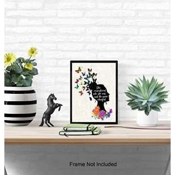 Inspirational Floral Butterflies Wall Art - Motivational Decor