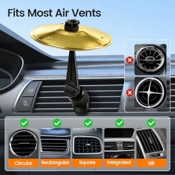 Mini Car Cymbal Air Vent Drum for Music Lovers