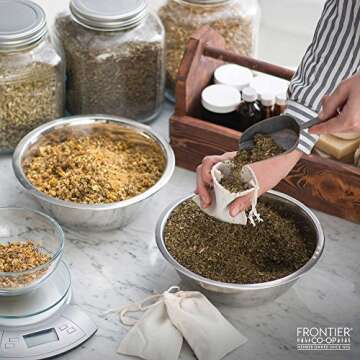 Frontier Co-op Organic German Whole Chamomile Flowers, 1-pound Bulk Bag, Makes Relaxing/Calming Tea, Kosher, Non Irradiated