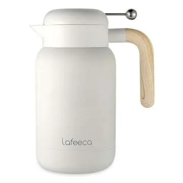 Aura Thermal Coffee Carafe Tea Pot for Keeping Hot & Iced Cold - Vacuum Insulated - Thermos Water Pi...