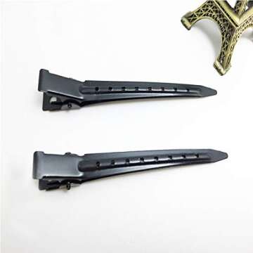 Premium Duckbill Clips - 50 Pack Rustproof Styling Alligator Clips 3.5 Inches for Salon Use