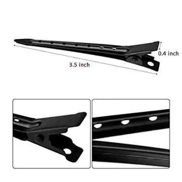 Duckbill Hair Clips 3.5 Inches 50 Pack Metal Styling