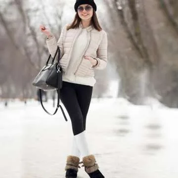 TRIITECH 3 Pairs Scrunchy Socks for Women,White Slouch Socks Women Knee High Scrunch Socks Size 5-11