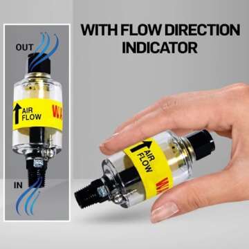 LE LEMATEC Air Dryer for Compressor, Inline Moisture Filter for HVLP Spray Paint Gun, Plasma Cutter ...