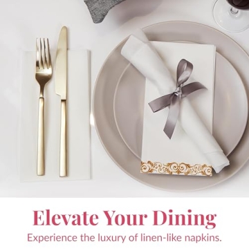 Disposable Linen Feel Dinner Napkins for Elegant Events