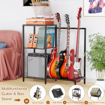 Yoimori Guitar Stand for Multiple Instruments and Accessories