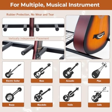Yoimori Guitar Stand for Multiple Instruments and Accessories