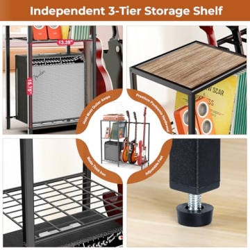 Yoimori Guitar Stand for Multiple Instruments and Accessories