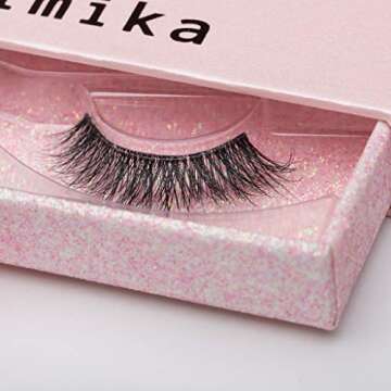 Arimika Clear Band Wispy Fluffy 3D Mink Lashes- Handmade Lightweight, Full Volume, Natural Look, Criss cross Invisible Strip False Eyelashes Style N25