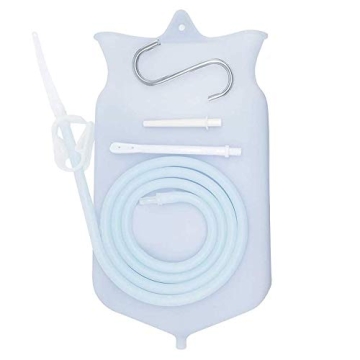 Abyclean Non-Toxic Silicone Enema Bag Kit BPA and Phthalates Free Anal Douche for Colon Cleansing wi...