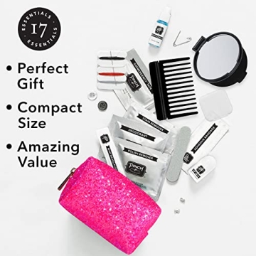 Stylish Hot Pink Glitter Minimergency Kit for Women