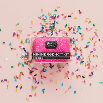 Stylish Hot Pink Glitter Minimergency Kit for Women