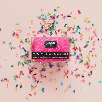 Stylish Hot Pink Glitter Minimergency Kit for Women
