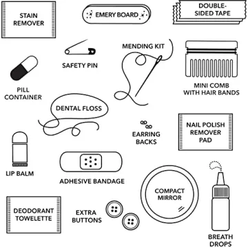 Stylish Hot Pink Glitter Minimergency Kit for Women