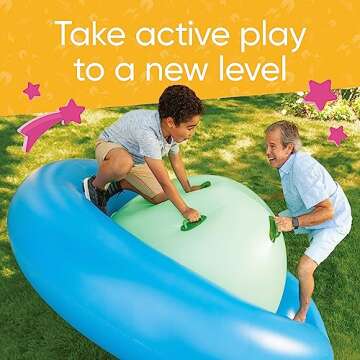 Hearthsong 8-Foot Inflatable Dome Rocker with 6 Handles - Ultimate Outdoor Play Equipment for Childr...