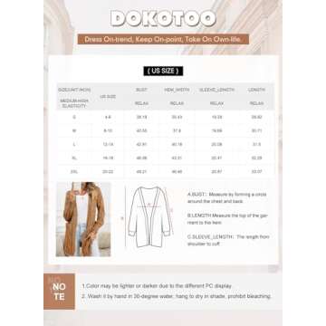 Dokotoo Long Cardigans for Women Open Front Lightweight Side Split Fall Knit Cute Womens Sweaters Fall 2024 with Pockets Trendy Clothing,Khaki Large