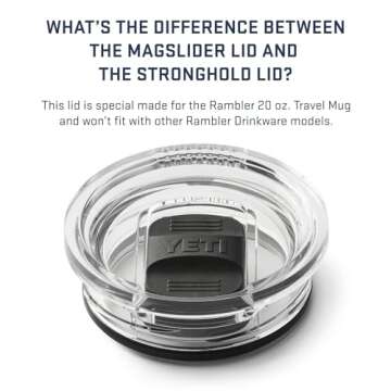 YETI Rambler 20 oz Travel Mug, Stainless Steel, Vacuum Insulated with Stronghold Lid, Rescue Red