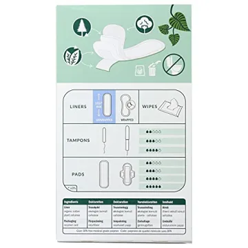 NATRACARE Mini Panty Liners - Organic & Unscented Pack of 30