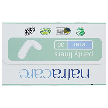NATRACARE Mini Panty Liners - Organic & Unscented Pack of 30