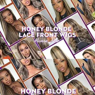 Megalady Beauty Highlight Lace Front Wig Human Hair 13x4 Ombre Lace Front Wig Human Hair 210% Density HD Lace Frontal Wig Lace Front Wigs Human Hair (26inch, 13x4 Balayage FB27)
