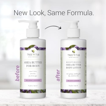 Tree to Tub Lavender Shea Butter Body Lotion for Sensitive Skin