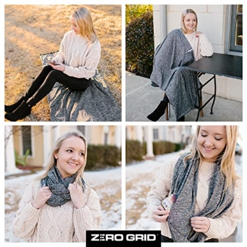 Travel Scarf with Concealed Pockets - Stylish & Versatile