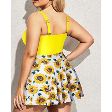 Stylish Plus Size Swimdress for Ladies - Yonique