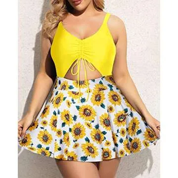 Stylish Plus Size Swimdress for Ladies - Yonique