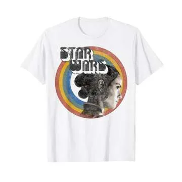 Star Wars The Rise Of Skywalker Rey Retro Circle Portrait T-Shirt