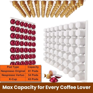 VOMELON Coffee Pod Holder - Space Saving Design for Pods