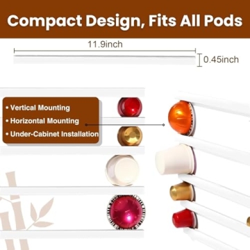 VOMELON Coffee Pod Holder - Space Saving Design for Pods