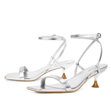 Modatope Metallic Heeled Sandals for Women - Elegant Comfort
