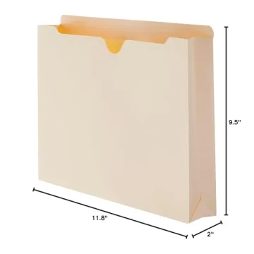 Amazon Basics File Jackets, Reinforced, 2" Expansion, 50-Pack