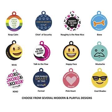 Dynotag Pet ID Smart Tag with Lifetime Recovery Service