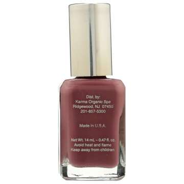 Karma Organic Natural Nail Polish-Non-Toxic Nail Art, Vegan and Cruelty-Free Nail Paint (Wine O'cloc...