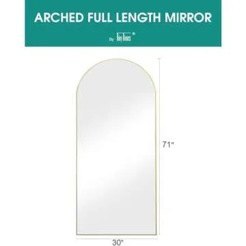Elegant TinyTimes Full Length Arched Mirror for Modern Spaces