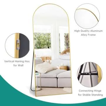 Elegant TinyTimes Full Length Arched Mirror for Modern Spaces